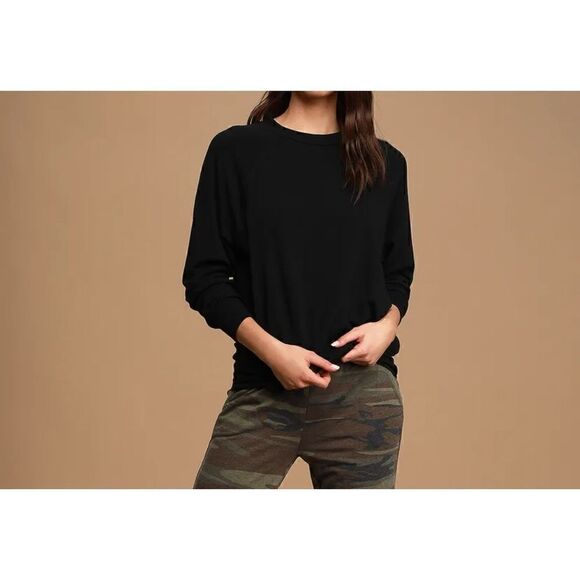 Lulu's Ideal Comfort Sweatshirt Navy Blue Small - Picture 6 of 6